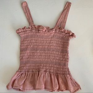 FASHION ON EARTH ruffled sleeves CROP top